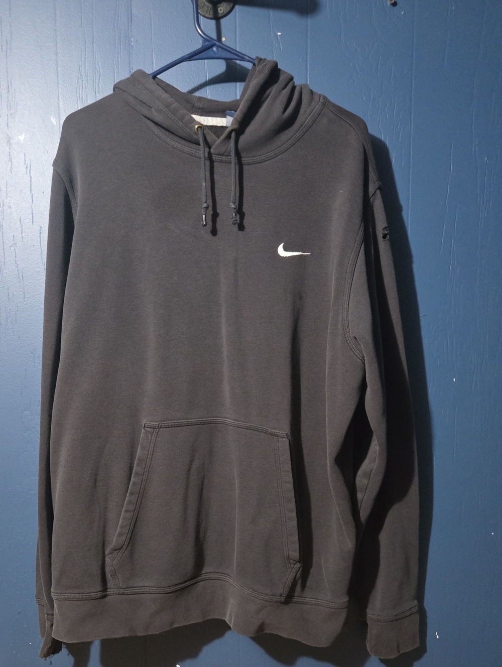 Nike Black Pullover Hoodie with White Swoosh
